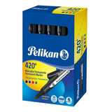 Marcador Permanente Pelikan Ref. 420 Negro X 10 Unidades 