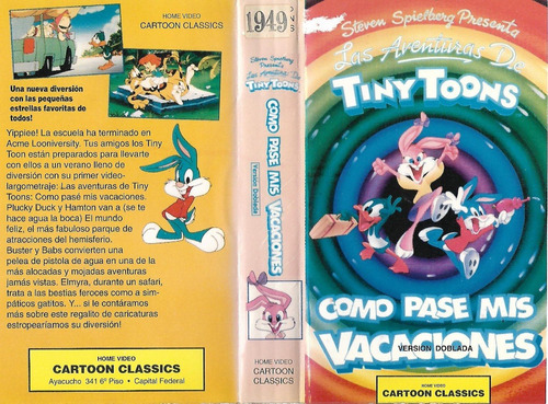 Las Aventuras De Tiny Toons Vhs Como Pase Mis Vacaciones