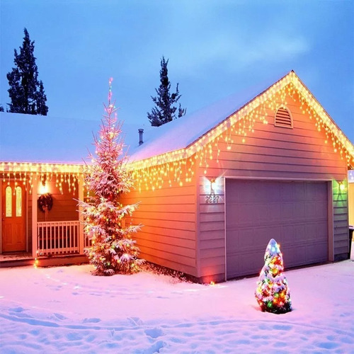 Luz Cascada Luces Navideñas Cortina Led 6m X 45cm Navidad