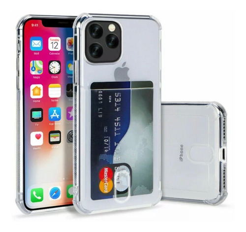 Funda Tarjetero Transparente Para iPhone 11 Pro Max