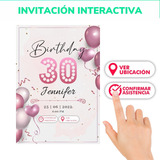 Invitación Digital Para 30 Años Con Globos