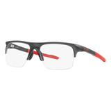 Lentes Oakley Ox8061 0258 Gris Humo/ Rojo Oftalmico Plazlink