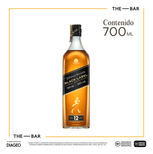 Whisky Johnnie Walker Black Label Sello - mL a $204