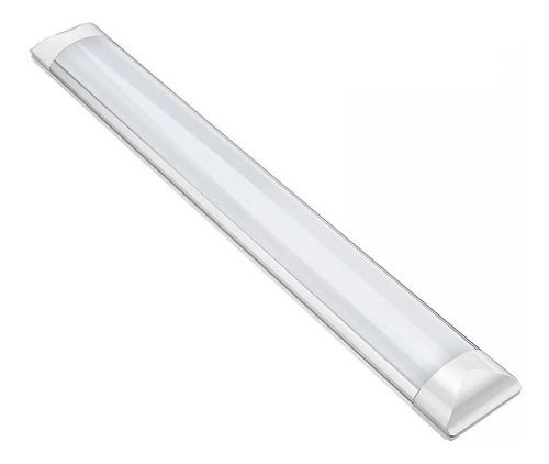 4 Luminária Led Tubular Sobrepor Slim Linear 120cm 6500k 40w