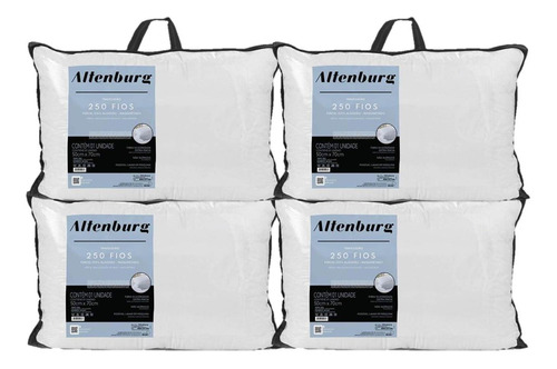 Kit 4 Travesseiros 250 Fios Firme 50x70cm - Altenburg