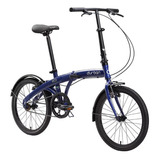 Bicicleta  Dobrável Plegable Durban Eco Aro 20 1v Freios V-brakes Cor Azul Com Descanso Lateral