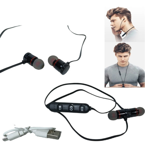 Auriculares Sport In Ear Bluetooth Manos Libres Negro 