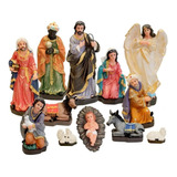 Pesebre Navideño 50cm Fantasía Angel Caucho 12pcs Novena 