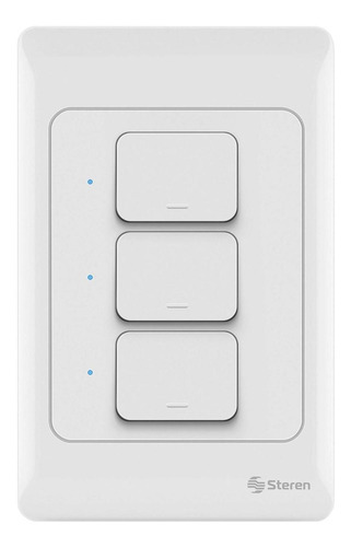 Apagador Wi-fi Inalámbico Triple Steren Shome-117 Color Blanco
