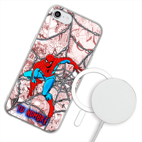 Funda Para iPhone Magsafe  Spiderman Marvel Personalizada