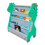 Rack Para Livros Infantil, Standbook Dinossauro Grande 5 B