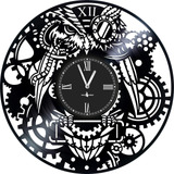 Yuser Reloj De Pared Con Disco De Vinilo Steampunk-diámetro 