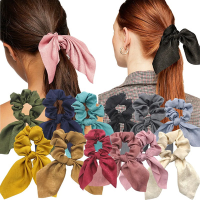 Cintas Para El Pelo Elásticas Scrunchie Satín 12 Colores 12 Color