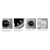 Reloj Original Bulova 44mm Hombre Diamantes 98d103 A Inox Color De La Correa Plateado Color Del Bisel Plateado Color Del Fondo Negro