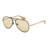 Gucci Gg0515s 003 Aviator Sunglasses Ambar Transparente