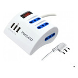 Alargador  1.5metros Multiple Con Usb Philco