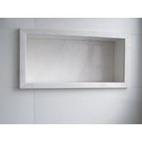 Nicho Mármore Branco Extra 60x30cm Com Fundo / Com Moldura