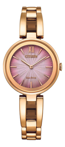 Reloj Citizen Em080983z Para Mujer Triple Manecilla Acero