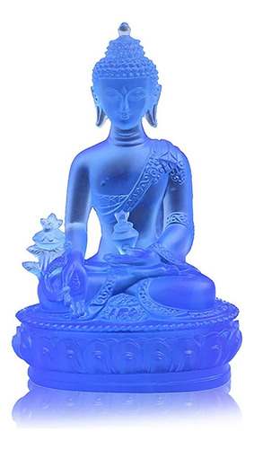 Estátua Do Buda Da Medicina Tibetana, Resina Translúcida Bud