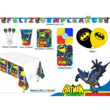 Kit Infantil Decoración Fiesta - Batman X12 Invitados