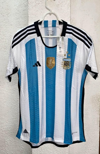 Camiseta Selección Argentina 3 Estrellas Campeón 2022 T. Xl