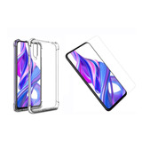 Funda Tpu Airbag + Vidrio 2.5d  P/ Huawei Y9s