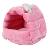 Cama Para Hámster Cálida De Invierno, Mini Cabaña, Rosa