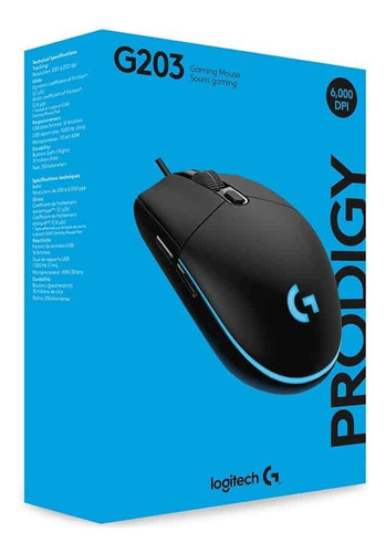 Mouse Gamer Logitech G Prodigy G203 Black 
