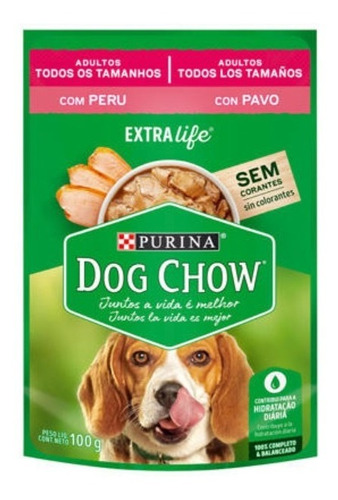 Dogchow Alimento Adultos Todos Los Tamaños Pavo 15x100gr