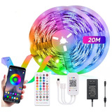 Controlador Bluetooth Colorido Fita Led Rgb 5050 20m+fonte 1