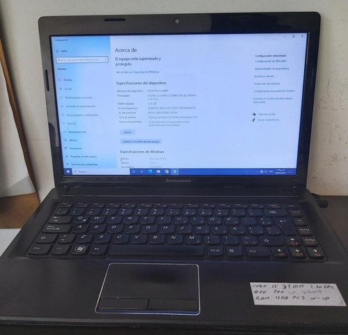 Portátil Lenovo G480, Core I5 Ram4 Gb Hdd 500gb Sin Batería