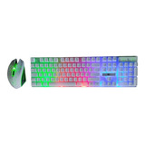 Teclado Numérico Membrana Mouse 6 Botones Luces Rgb Gamer 