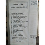 Madonna - Blond Ambition Live 1990 - Vhs Grabado D Laserdisc