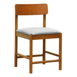Cadeira Amber - Amêndoa Estofado Linho Bege M. Impermeável