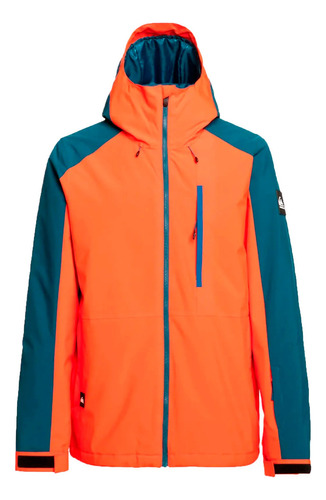 Campera Quiksilver Snow Hombre Mission Block Naranja-mar Blw