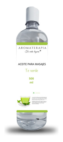 Aceite Para Masaje Aroma Te Verde Spa Vacum Mader 500 Ml