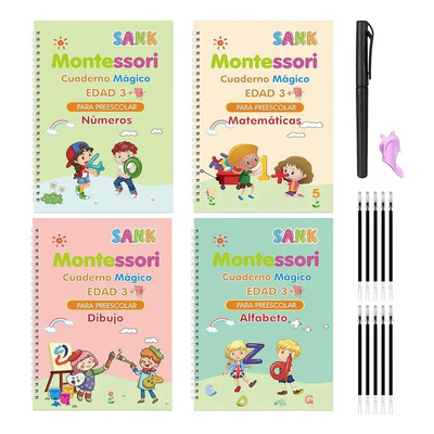 Luckilym Libro Ejercicio Español,libro Caligrafía Reutilizable Niño Practica Escritura Infantil Cuaderno Didáctico Aprender Abecedario Números Borrable | MercadoLibre