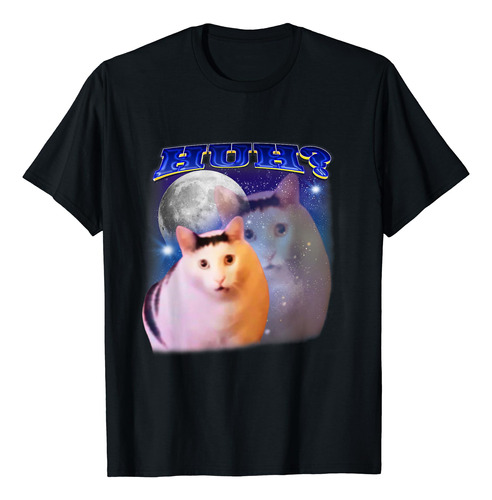 Camiseta Gato Huh? Meme, Playera Animal Pregunta