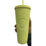 Vaso Starbucks Studded Verde Limón Fosforescente Mate Termo