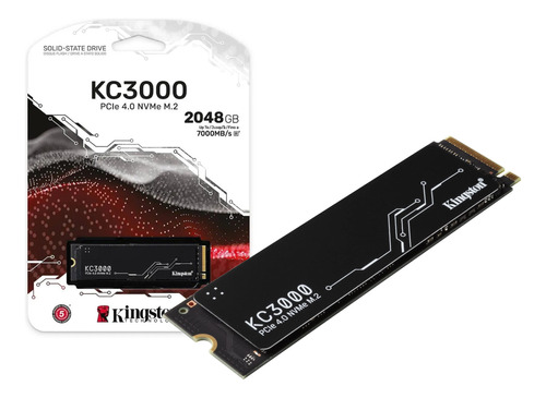 Ssd Kingston M.2 2280 Nvme Pcie 4.0 Kc3000 2048gb 2tb Leitura: 7000mb/s E Gravação: 7000mb/s - Skc3000d/2048g Compatível Com Pc Notebook Ps5 Xbox