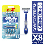 Máquina Afeitar Prestobarba Gillette Blue3 Pack 8 Unidades