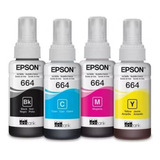 Pack Tintas Epson 664  4 Colores Original