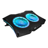 Base Para Notebook Gamer Nisuta Led Rgb Y Regulacion Fans