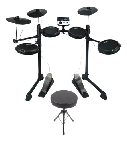 Bateria Eletrônica Mesh Head 7pads Spring Pro07 Com Banco  