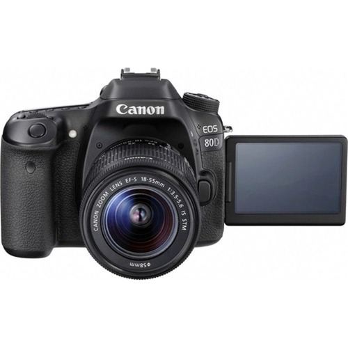 Maquina Fotográfica Canon Eos Kit 80d 18-55mm Cor Preto