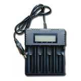 Carregador Quadruplo Lcd Bateria 18650-16340 -14500 - 26650 