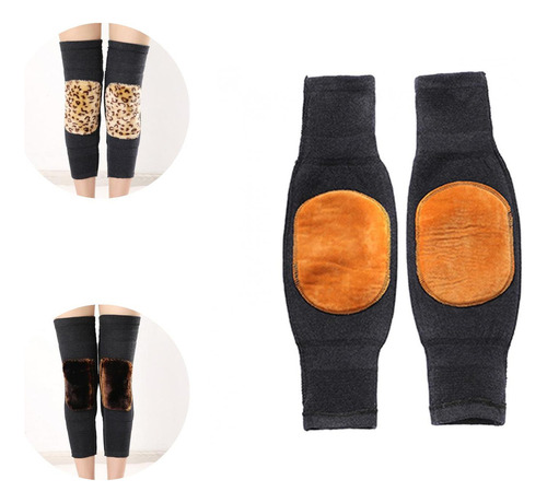 Leggins Elásticos Y Cálidos Para Invierno, Rodilleras Tejida