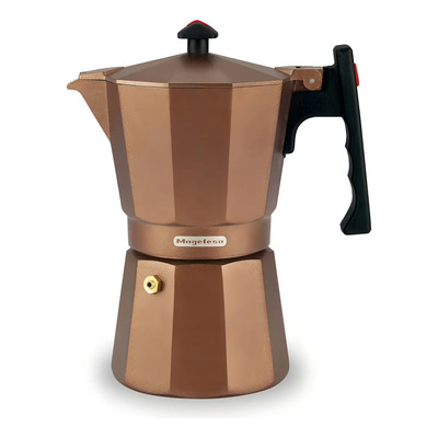 Cafetera Italiana 6 Tazas Cocina Aluminio Café Magefesa Color Marrón | Envío gratis