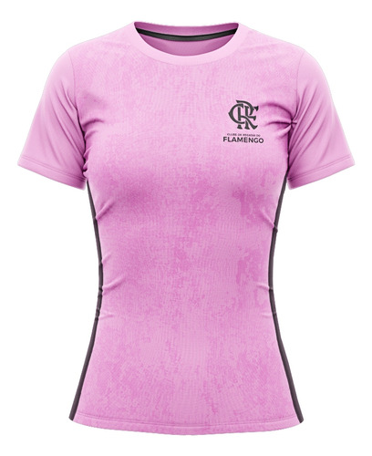 Camisa Feminina Flamengo Baby Look Bliss Rosa Oficial