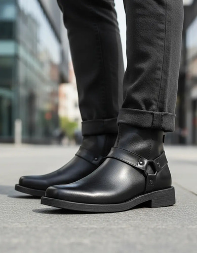 Bota Levi`s Vaquera Caballero L2224452 Piel De Res Negro